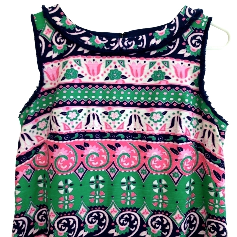 TALBOTS Pink Green Shift Dress - Picture 2 of 9